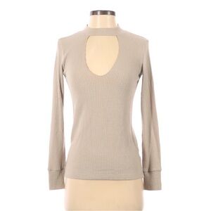 LNA tan plunging cutout sweater size x-small